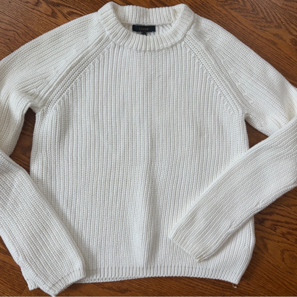Quince Women's Cotton Fisherman Crew Sweater